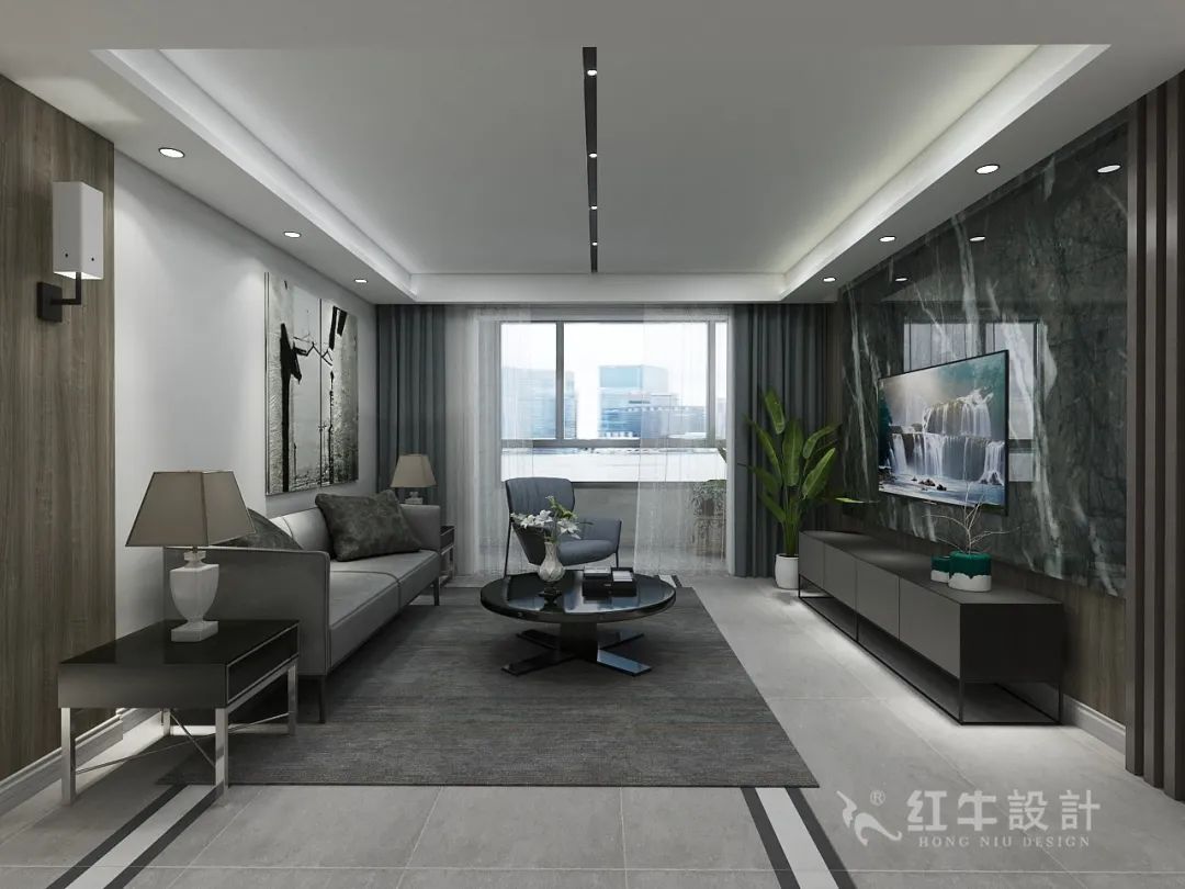 142㎡--保利國際社區(qū)戶型解析04效果圖欣賞_客廳