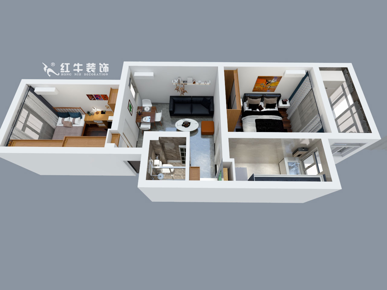 張智猿_熱河南路308小區(qū)11-3-201-60㎡-輕奢風(fēng)格_鳥(niǎo)瞰圖+logo