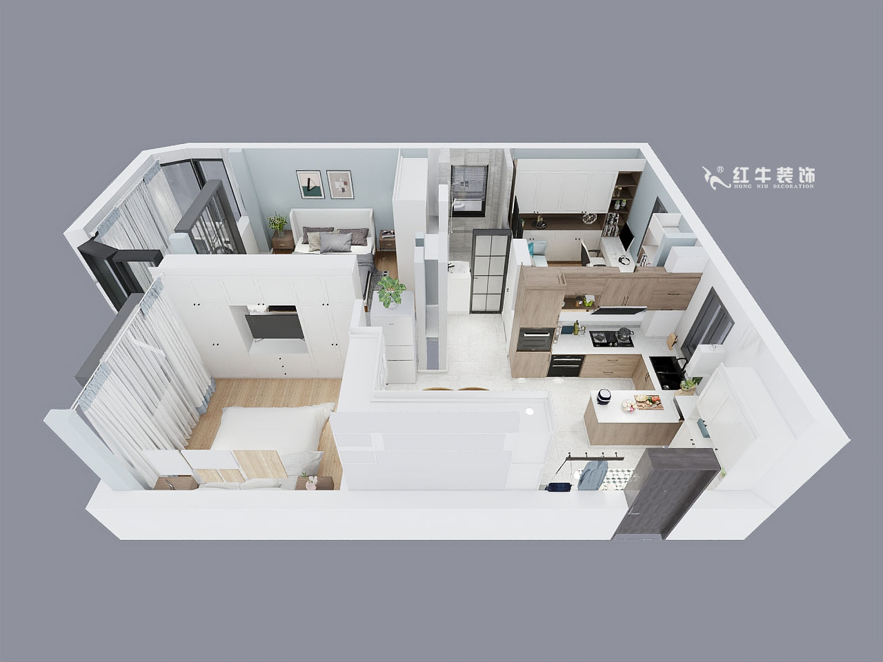 顧娟_鎖金二村21-404-90㎡-簡約北歐_鳥瞰圖