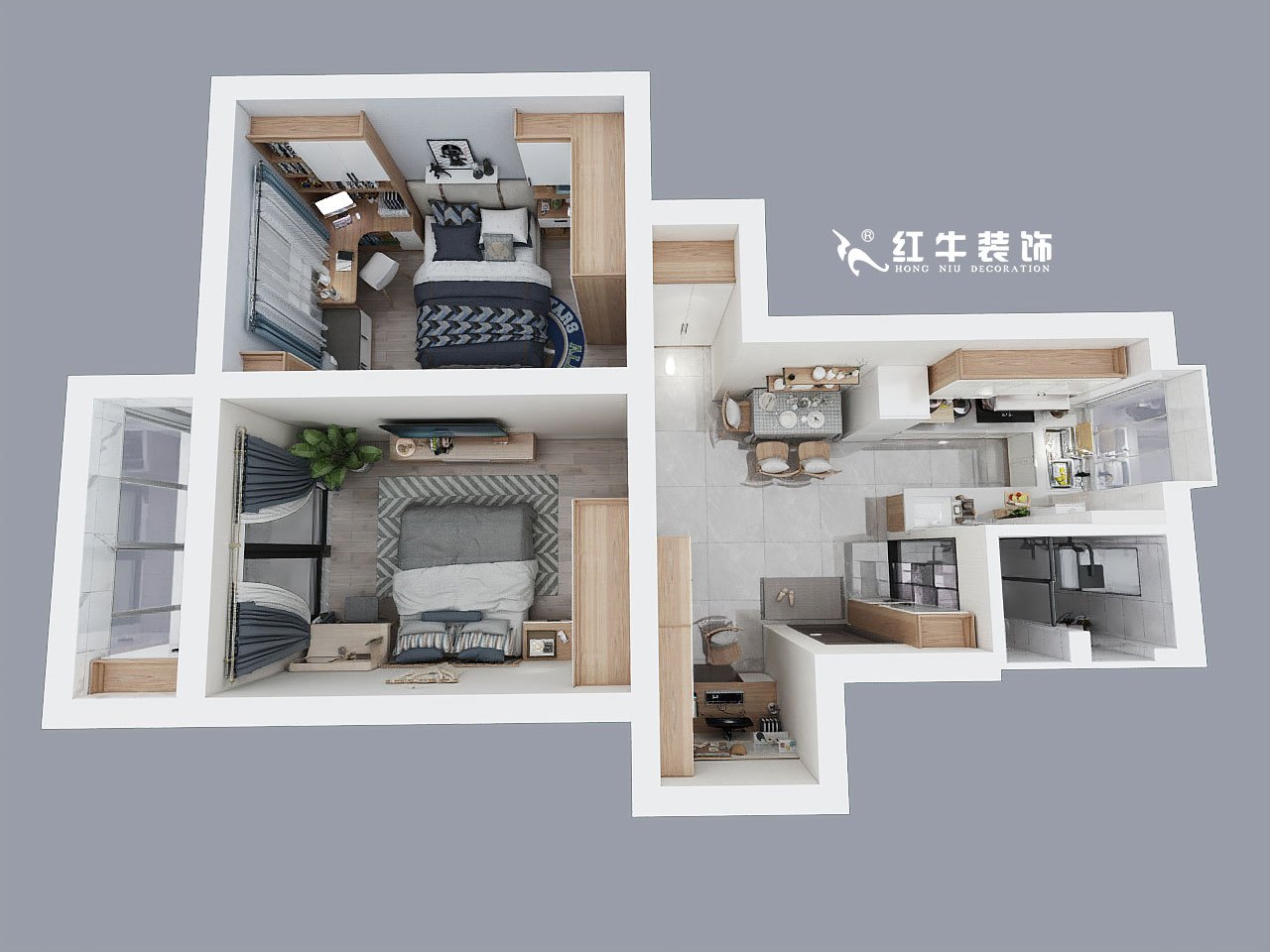 陶陽_小火瓦巷20號3-2-504-63㎡-現(xiàn)代輕奢風格_鳥瞰圖