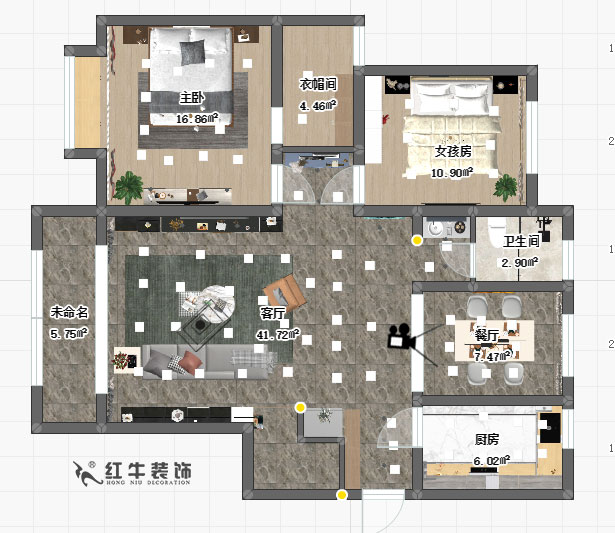 房亮_藍海雅苑B7-1604-130㎡-現(xiàn)代風格_彩平圖