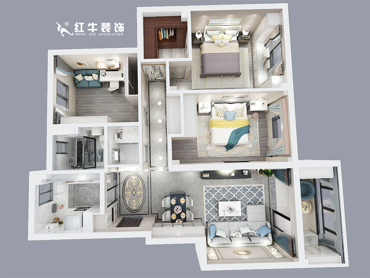 郭志成_紫金華府C區(qū)4-303-120㎡-現(xiàn)代輕奢_鳥(niǎo)瞰圖