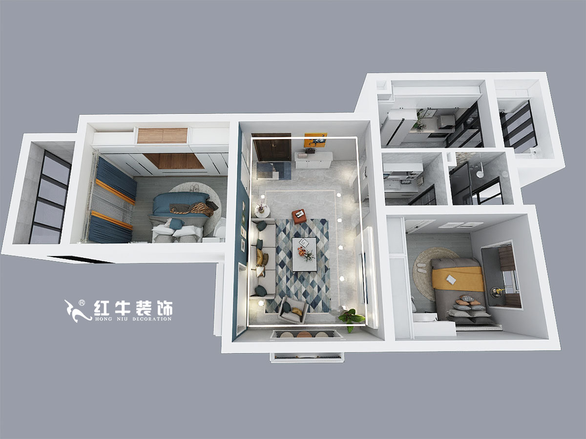 熊皓宇_金蕊家苑2-706-80㎡-簡約風格_鳥瞰圖