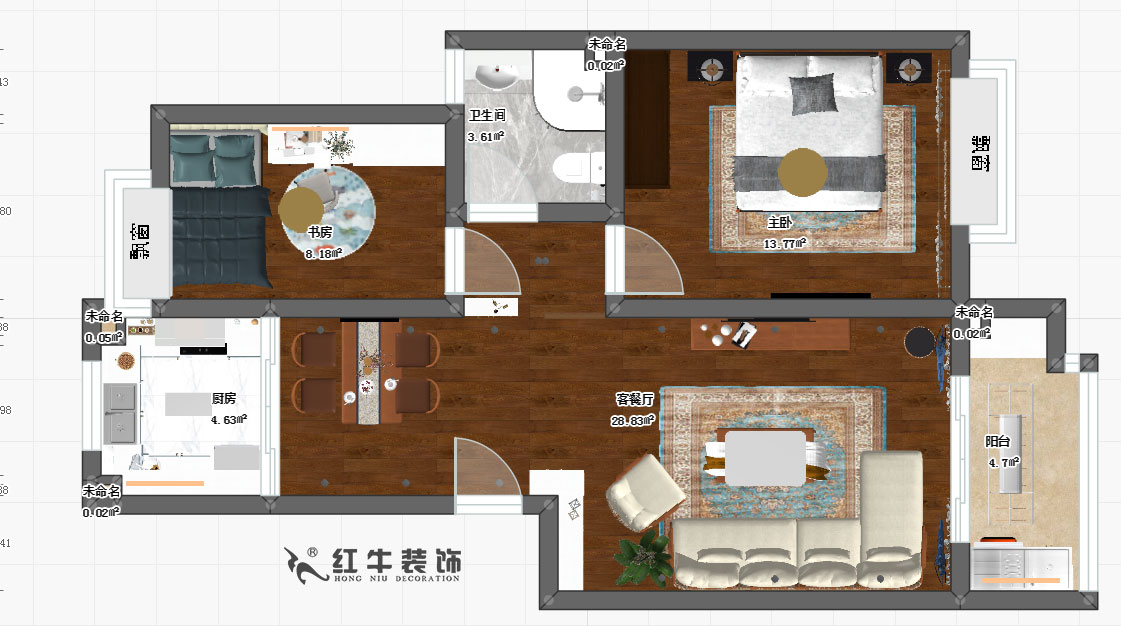 熊皓宇_金貿(mào)新村24-79-202-75㎡-現(xiàn)代簡(jiǎn)約風(fēng)格_平面圖