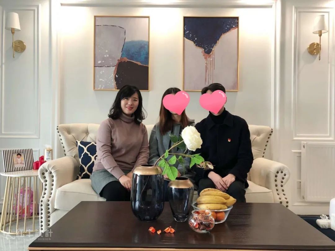 85后夫婦的美式輕奢家，起名“海藍(lán)之謎”！01設(shè)計師與業(yè)主的合照