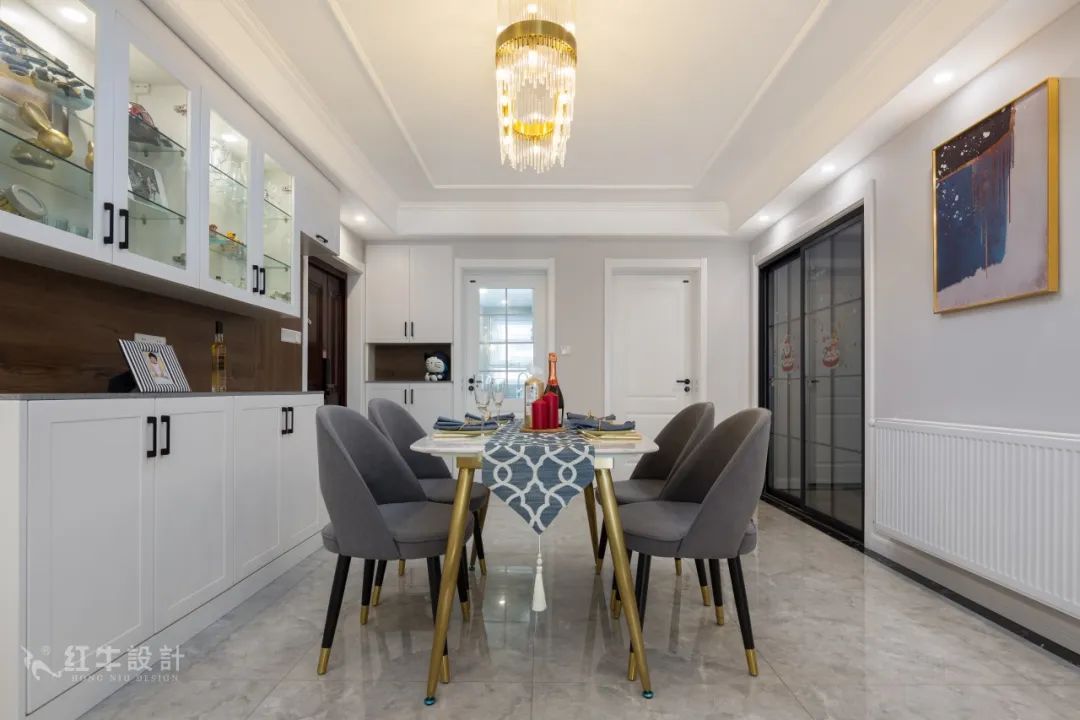 85后夫婦的美式輕奢家，起名“海藍(lán)之謎”！05餐廳