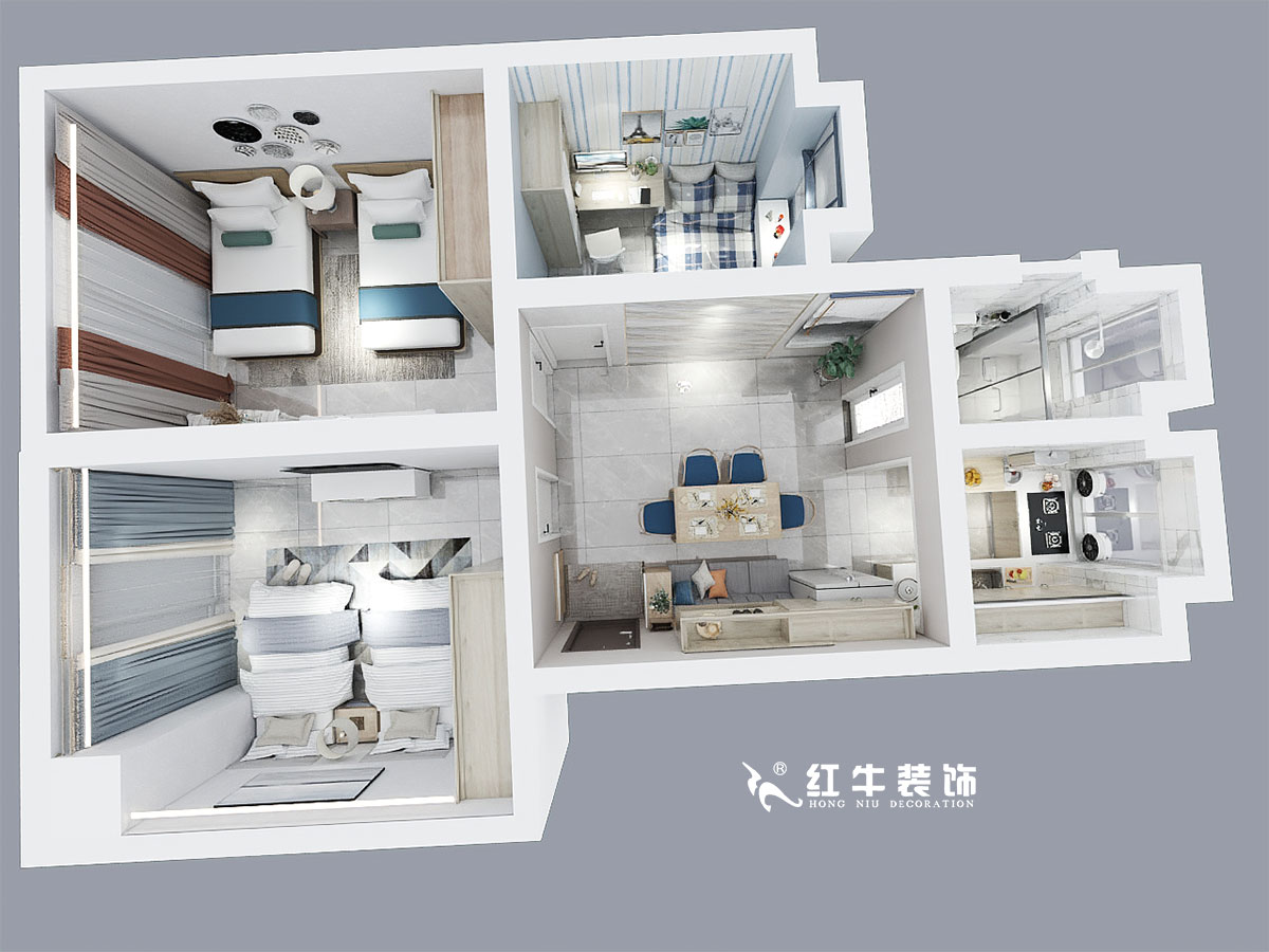 仇美蓉_苜蓿園大街1號(hào)49-106(苜蓿園東街1號(hào)49-106)-70㎡-北歐風(fēng)格_鳥瞰圖