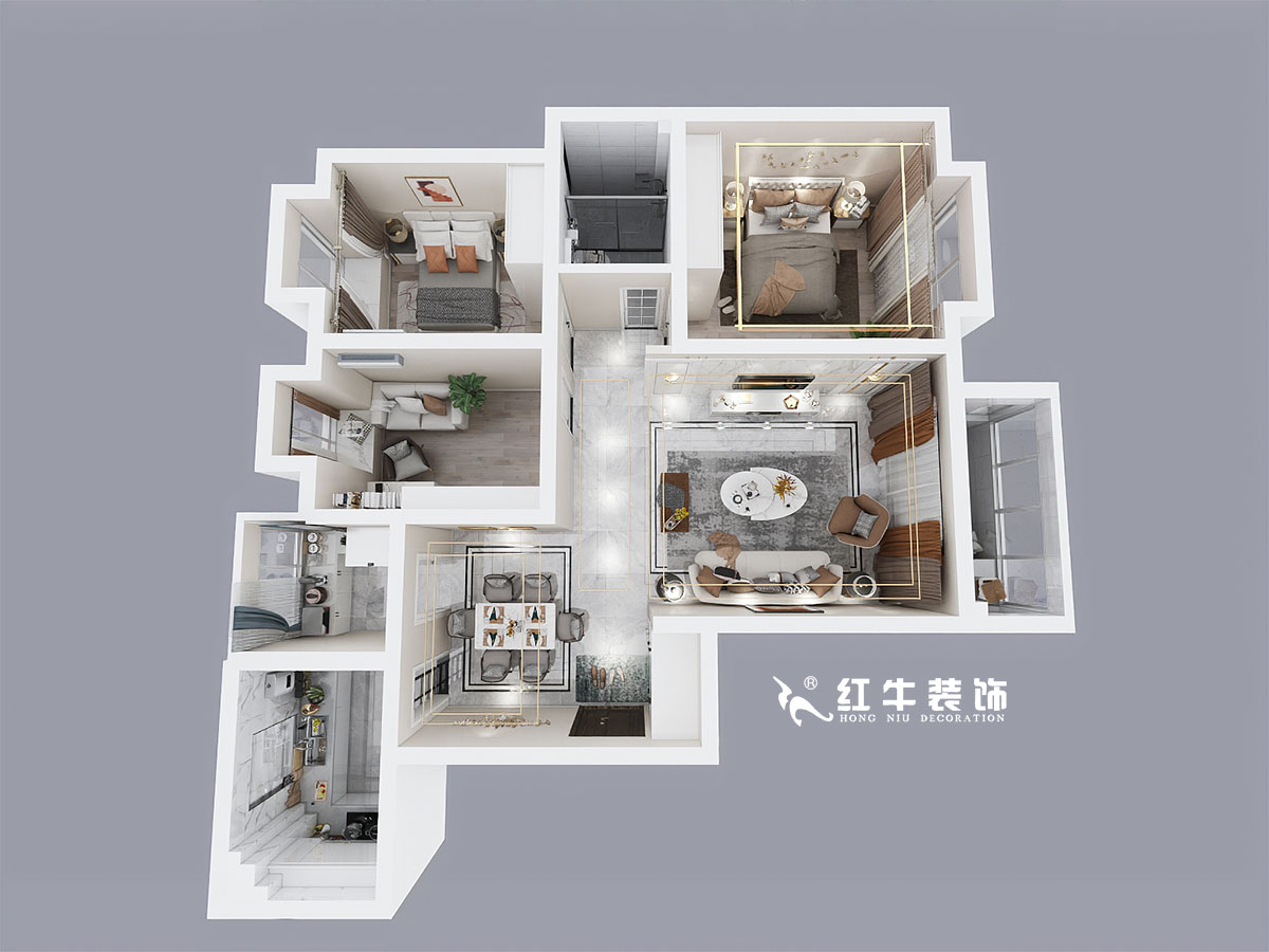 仇美蓉_名城世家12-301-110㎡-現(xiàn)代輕奢風(fēng)格00鳥(niǎo)瞰圖