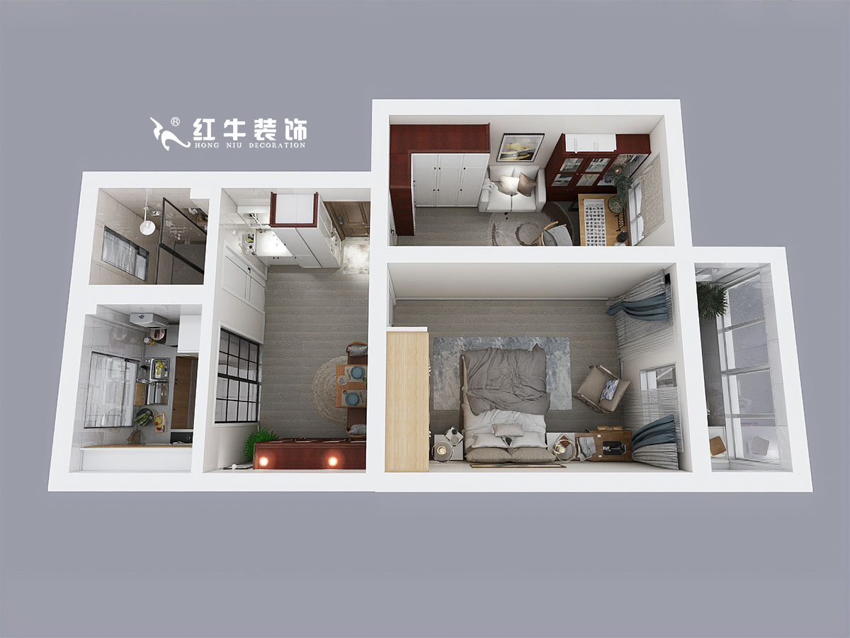 賈庭_小心橋東街42-1-3-201-55㎡-現(xiàn)代簡(jiǎn)中風(fēng)格00鳥(niǎo)瞰圖