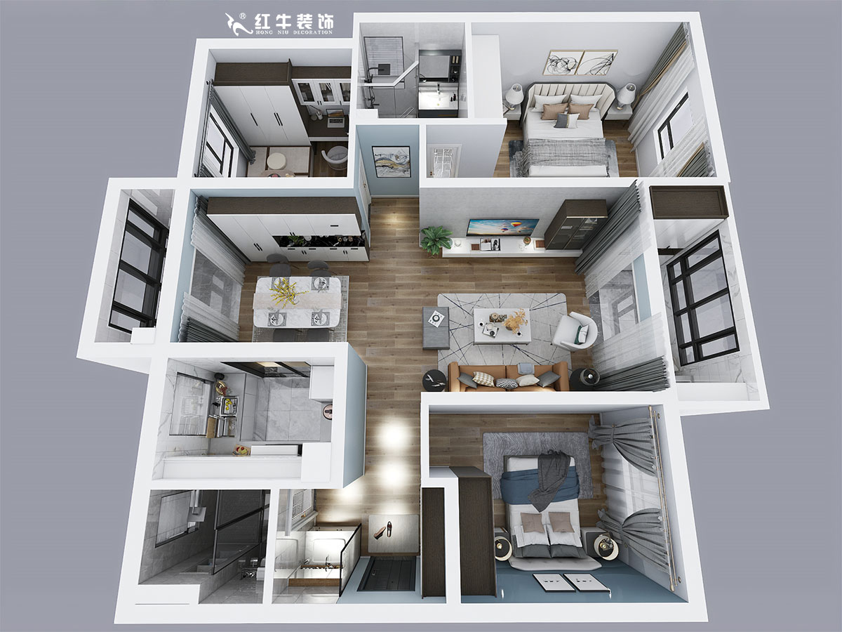 張桐瑋_保利國(guó)際社區(qū)2期5-2703-115㎡-現(xiàn)代簡(jiǎn)約風(fēng)格00鳥瞰圖