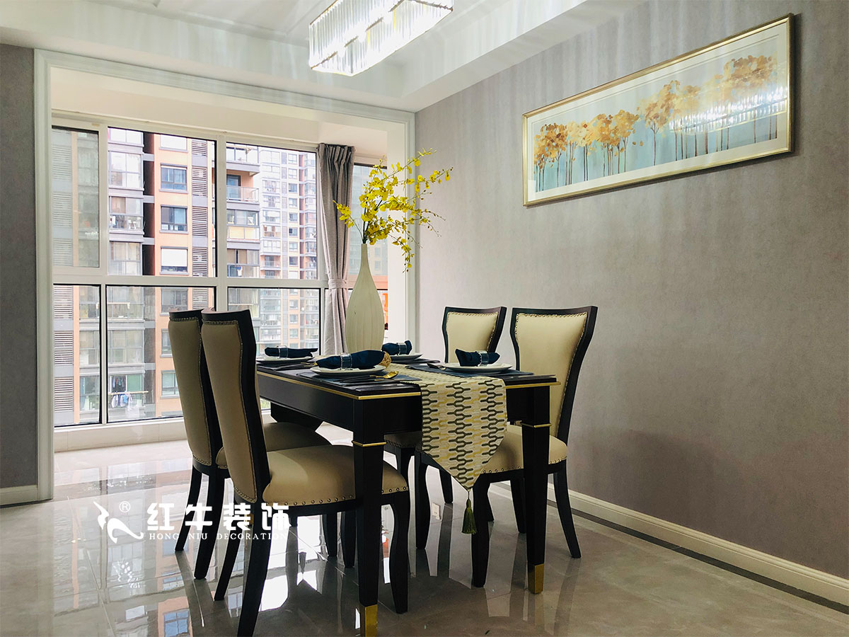 【實景案例】張智猿_紫金未來城-140㎡-美式輕奢風(fēng)格_全包20萬07餐廳