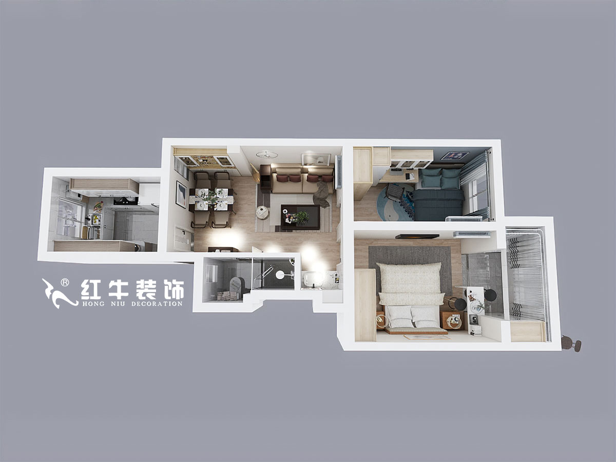 劉小勇_小楊村2-305-62㎡-現(xiàn)代簡(jiǎn)約風(fēng)格00鳥瞰圖