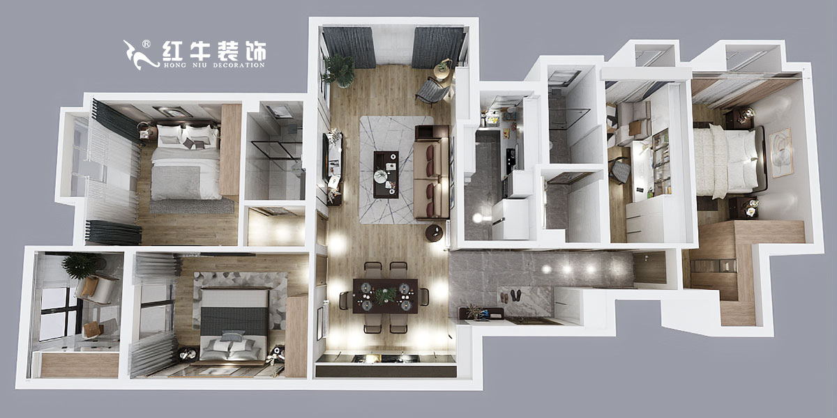 郭志成_翠屏國(guó)際廣場(chǎng)苑15-505-150㎡-現(xiàn)代中式風(fēng)格00鳥(niǎo)瞰圖