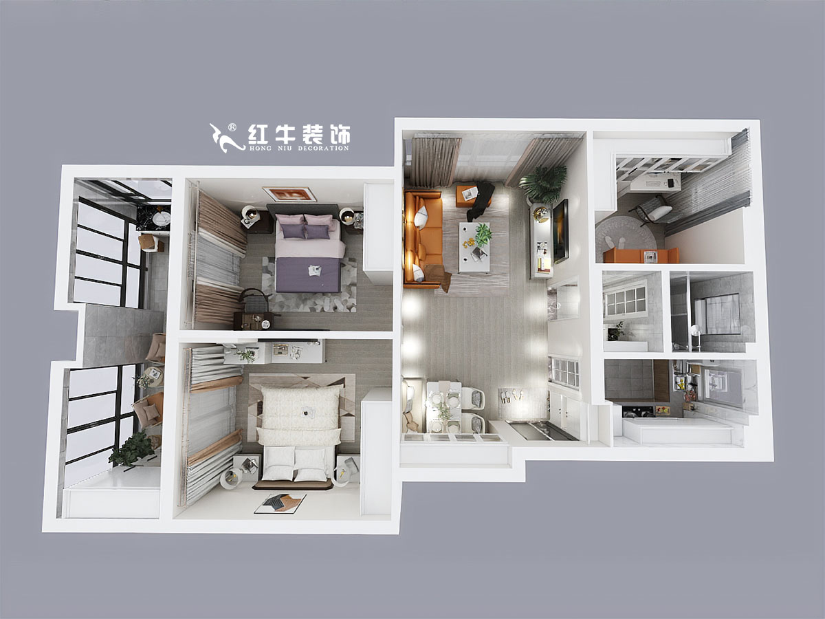 仇美蓉_朗詩萬都玲瓏樾3-4-408-92㎡-現(xiàn)代風(fēng)格_3室2廳1衛(wèi)_定制家¥123952→00鳥瞰圖