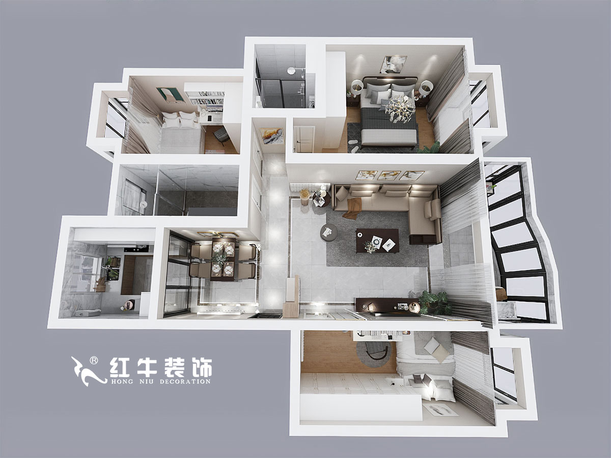 吳波_黃埔鑫園13-505-116㎡-現(xiàn)代風(fēng)格_3室2廳2衛(wèi)_定制家¥162554→00鳥(niǎo)瞰圖