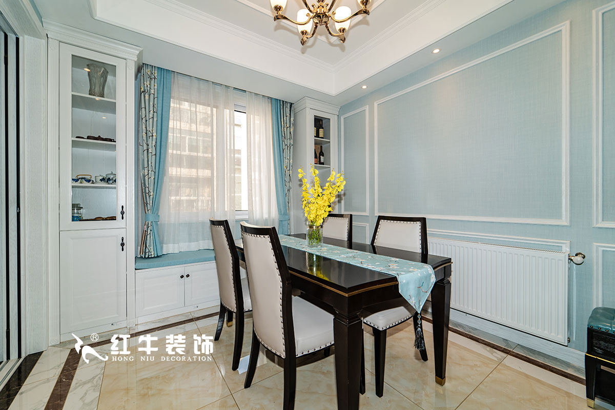 【實(shí)景案例】陶陽_月牙湖花園-145㎡-簡美輕奢風(fēng)格_3室2廳1衛(wèi)_全包18萬03餐廳