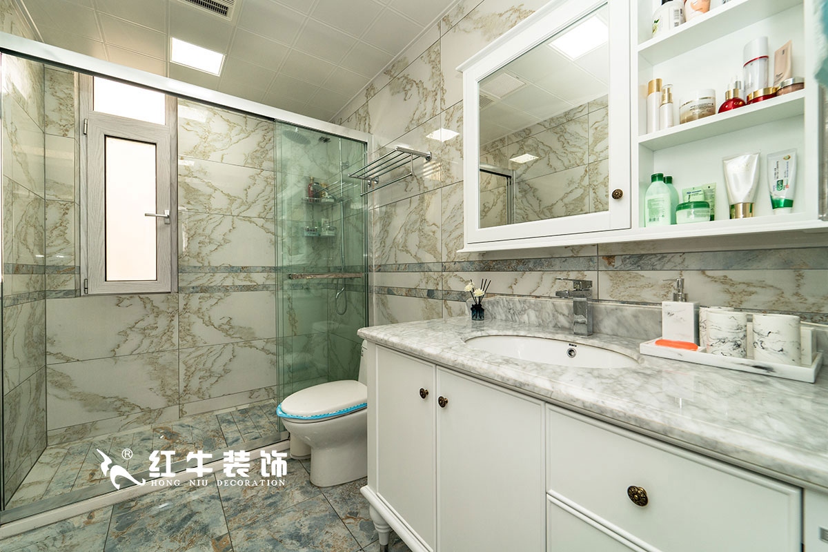 【實(shí)景案例】陶陽_月牙湖花園-145㎡-簡美輕奢風(fēng)格_3室2廳1衛(wèi)_全包18萬11衛(wèi)生間