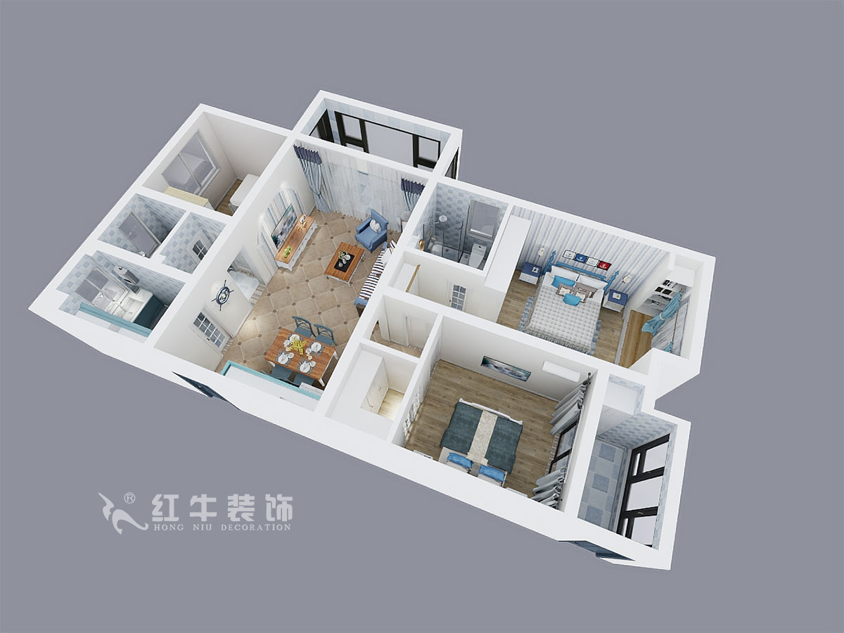 陸利民_碧景山莊6-201-117㎡-地中海風格_3室2廳2衛(wèi)(新房裝修)_成品家¥156700_全包15