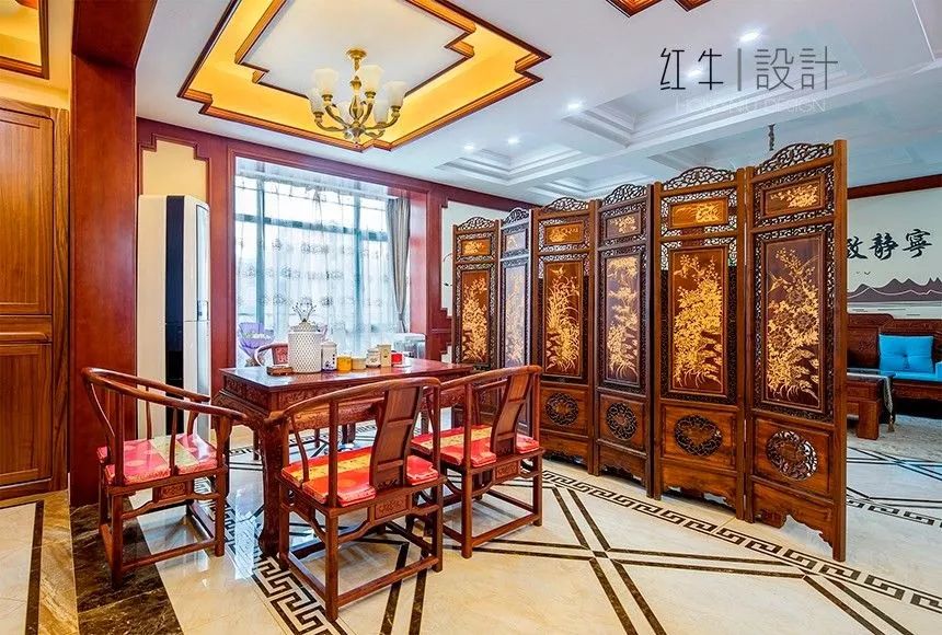 吴波_红牛设计 · 大宅--280㎡ · 中式古典风格 · 汤山东湖丽岛03