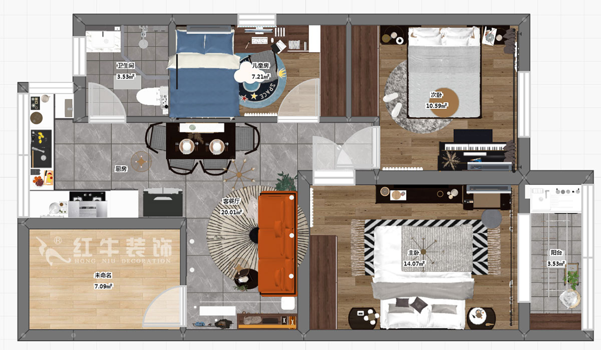 高靈慧_大四福巷3號(hào)501-70㎡-現(xiàn)代簡(jiǎn)約風(fēng)格_3室1廳1衛(wèi)(老房裝修)_定制家¥120900_全包12