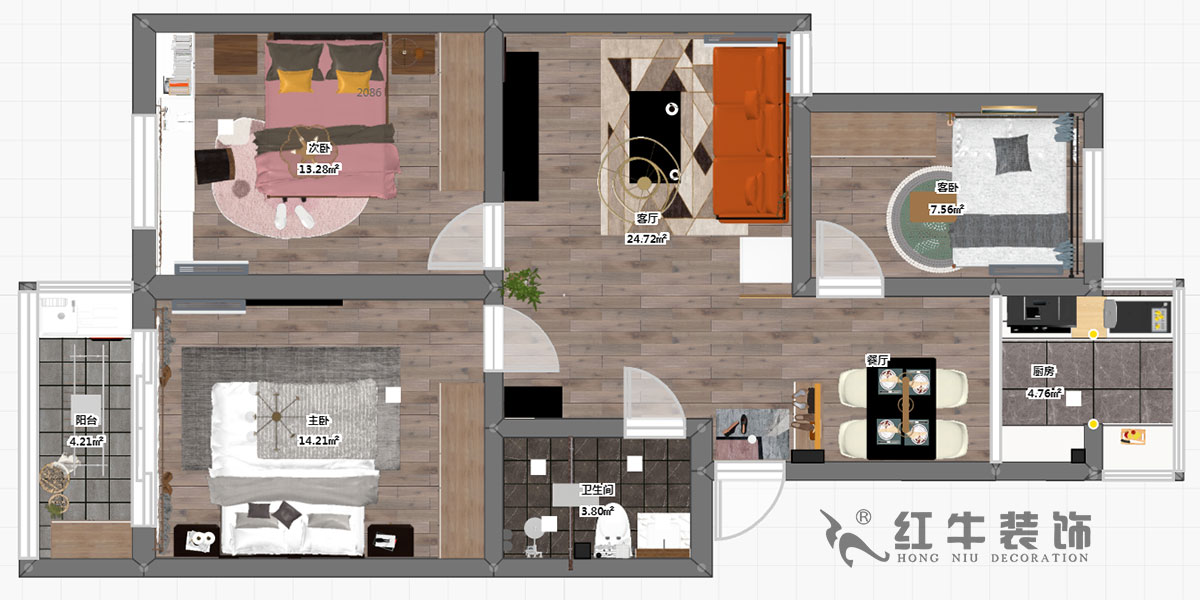 劉萍萍_寧西公寓2-404-90㎡-現(xiàn)代風(fēng)格_3室2廳1衛(wèi)(老房裝修)_成品家¥108140_全包10