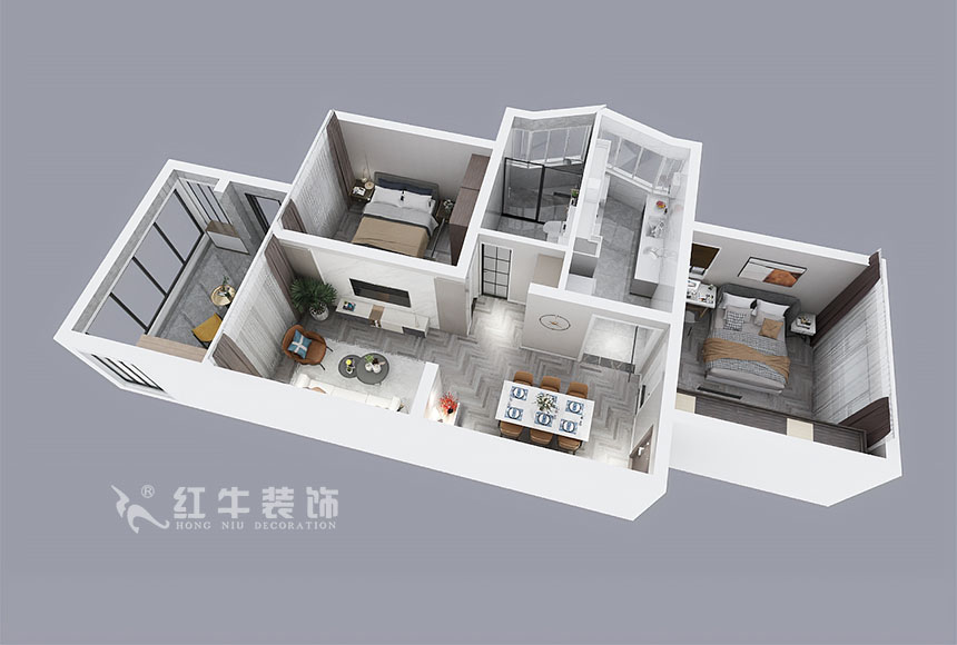 劉曉芳_21世紀(jì)現(xiàn)代城28-106-97㎡-現(xiàn)代風(fēng)格_2室2廳1衛(wèi)(老房裝修)_定制家¥126500_全包14