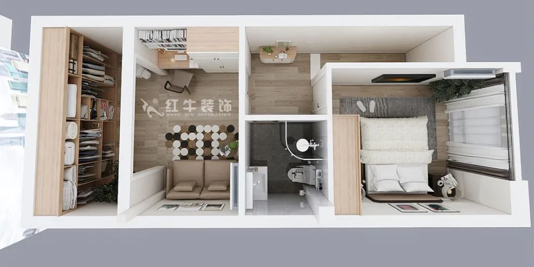 一字型簡(jiǎn)約公寓 4