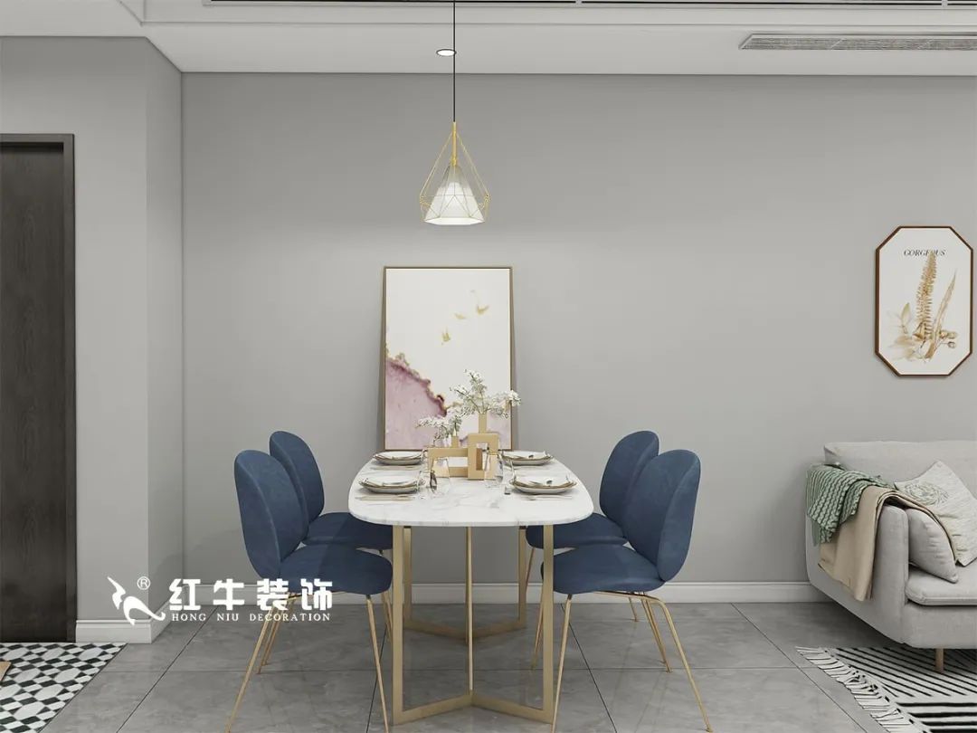 劉萍萍_仙龍灣山莊90㎡輕奢風(fēng)格｜加入一點金屬線條，這個家高級又溫柔！04