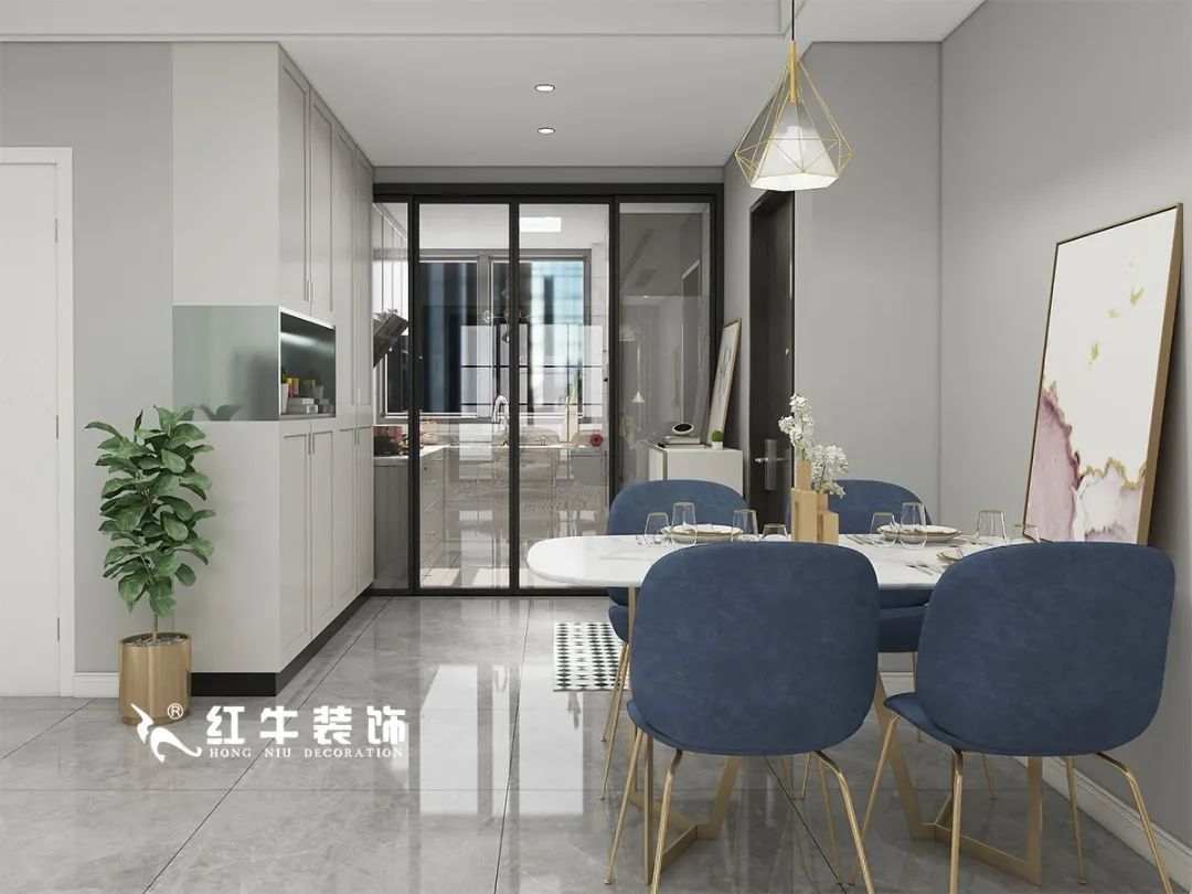 劉萍萍_仙龍灣山莊90㎡輕奢風(fēng)格｜加入一點金屬線條，這個家高級又溫柔！05