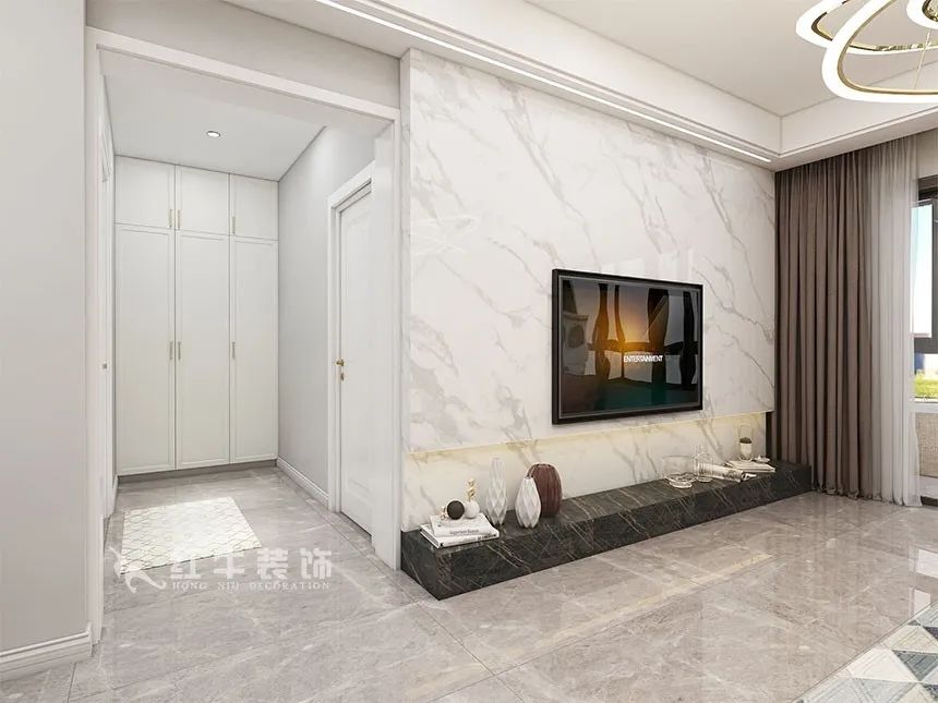 140㎡四房改三房，改善型住宅就要這樣設(shè)計(jì)！（蔡成昊_泊云間140㎡現(xiàn)代輕奢風(fēng)格_4室2廳2衛(wèi)_新房裝修_半包￥106935）05