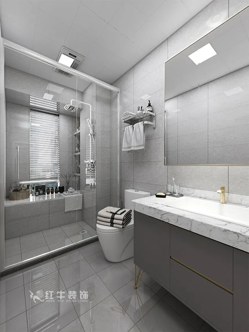 140㎡四房改三房，改善型住宅就要這樣設(shè)計(jì)?。ú坛申籣泊云間140㎡現(xiàn)代輕奢風(fēng)格_4室2廳2衛(wèi)_新房裝修_半包￥106935）14