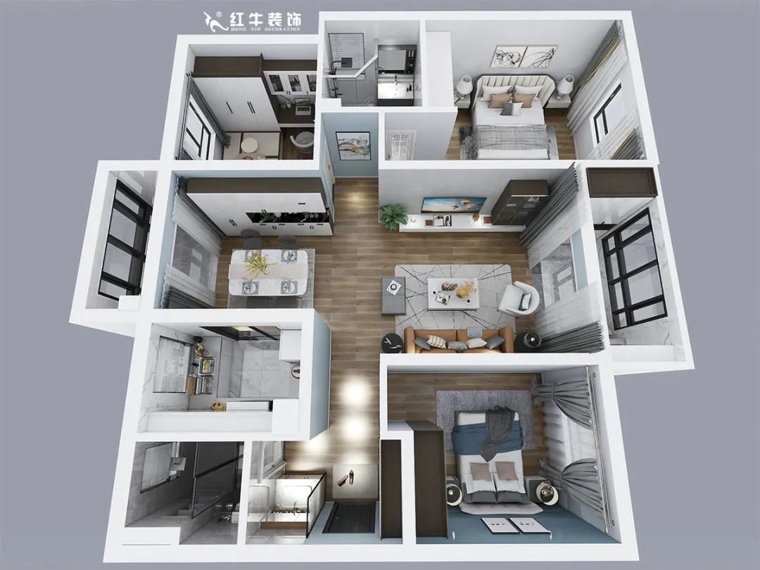 張桐瑋_保利國(guó)際社區(qū)115㎡現(xiàn)代簡(jiǎn)約｜簡(jiǎn)潔優(yōu)雅的家，自由閑適的生活?。ǔ善芳?5