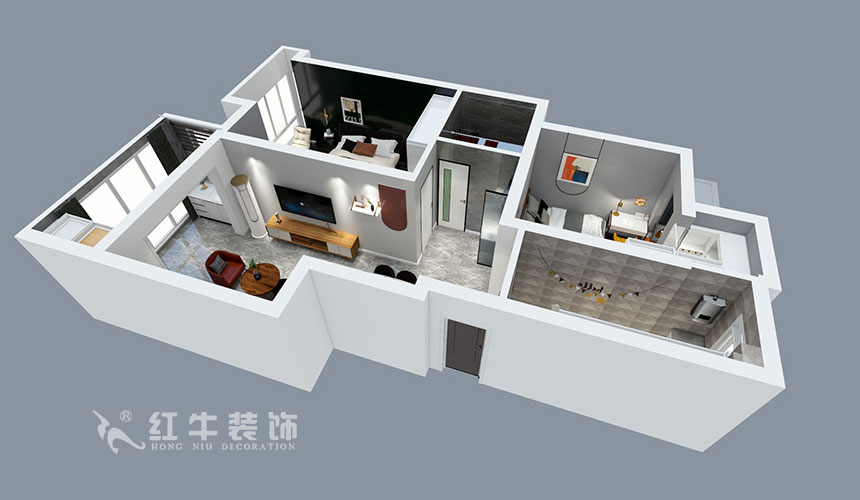 張智猿_紫金明珠5-2-304-82㎡-現(xiàn)代簡(jiǎn)約風(fēng)格_2室2廳1衛(wèi)(老房裝修)_成品家¥127797_全包12