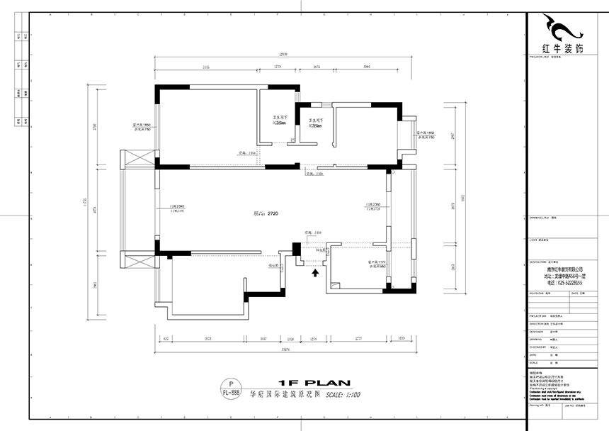 魏明花_華府國(guó)際8-1-801-142㎡-美式風(fēng)格_3室2廳1衛(wèi)（毛坯房裝修）_定制家￥206480_全包20萬(wàn)00_01華府國(guó)際8-1-801建筑原況圖-Model
