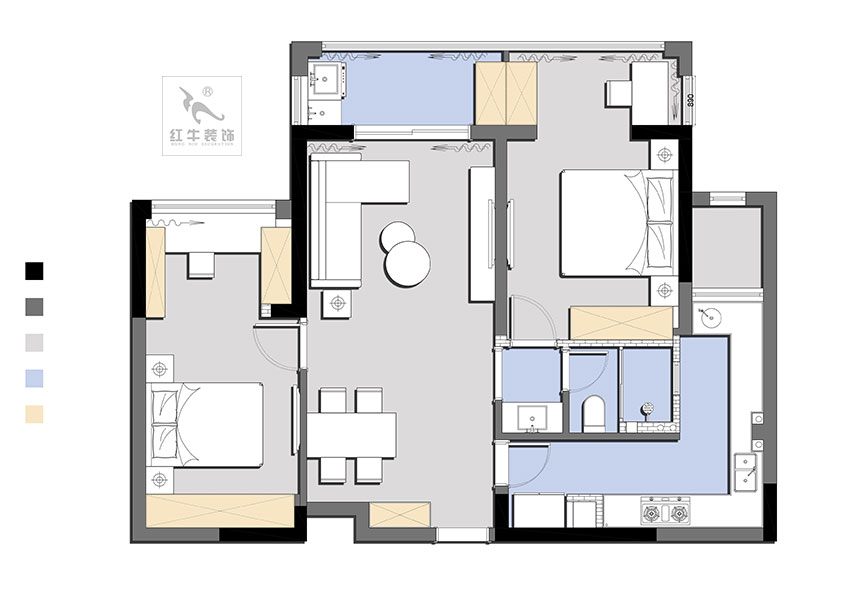 余瑋_中航金城一號7-402-91㎡-北歐風(fēng)格_2室2廳1衛(wèi)(新房裝修)_成品家¥151366_全包15