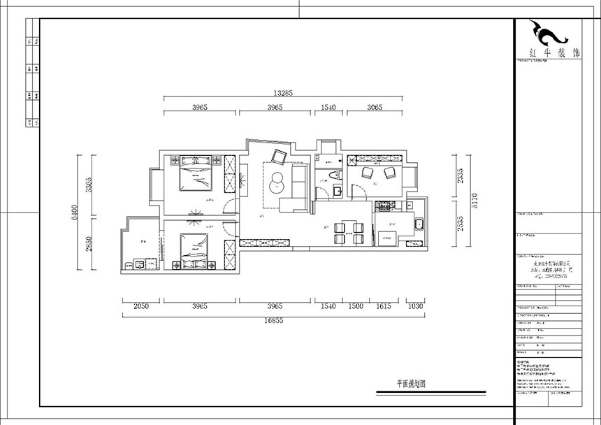 熊皓宇_東城水岸6-B-204-100㎡-現(xiàn)代簡(jiǎn)約風(fēng)格_3室2廳1衛(wèi)(老房翻新)_成品家¥165270_全包14萬00_02平面布置圖