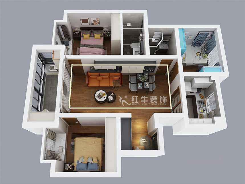 陶陽|萬象天地潤怡花園-100㎡-現(xiàn)代簡約風(fēng)格|3室2廳2衛(wèi)|精裝修改造|定制家¥|局改5