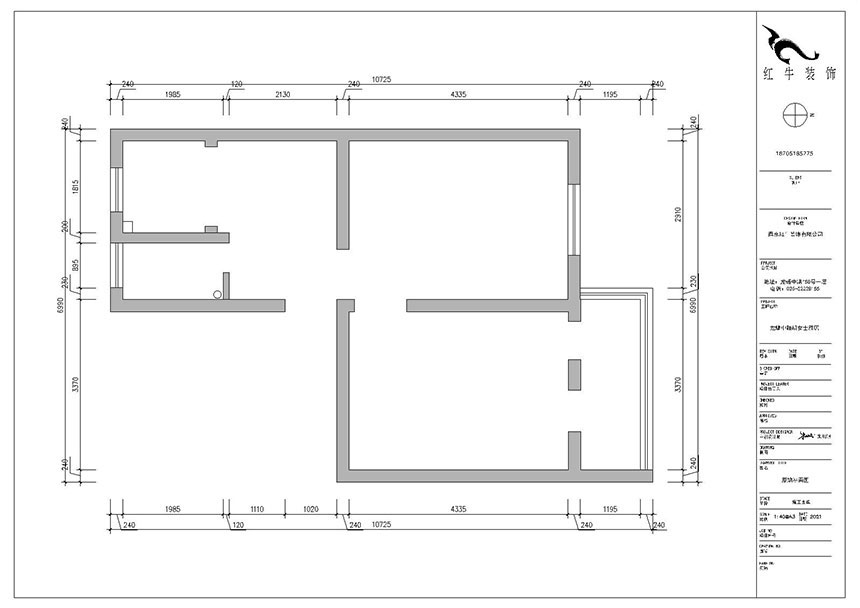 朱明琪|龍?bào)粗新?84-202-56㎡-現(xiàn)代風(fēng)格|2室1廳1衛(wèi)|老房裝修|定制家¥85969|全包9萬|00_01原始結(jié)構(gòu)圖