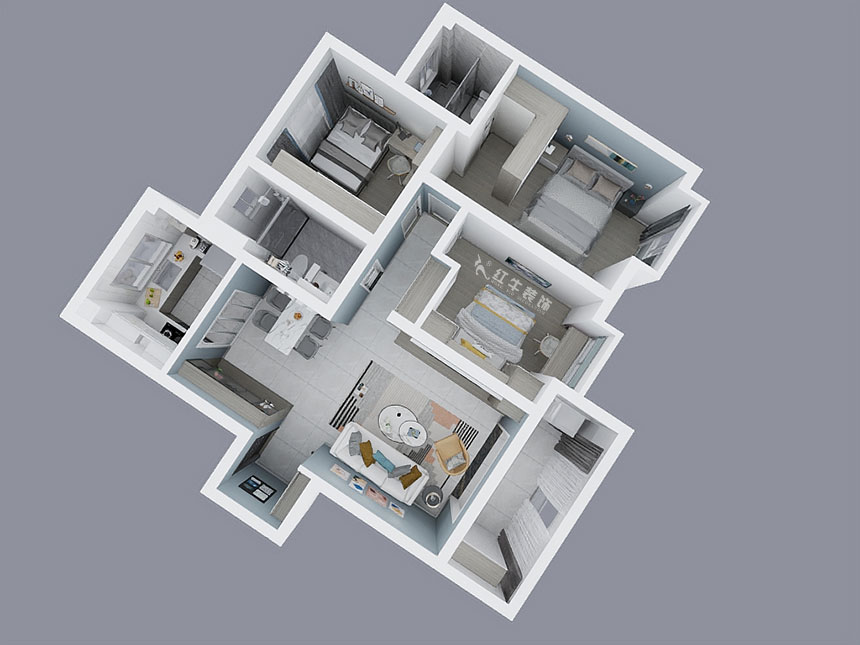 陸利民|印悅府6-2201-110㎡-現(xiàn)代風格|3室2廳2衛(wèi)|新房裝修|成品家¥157000|全包15