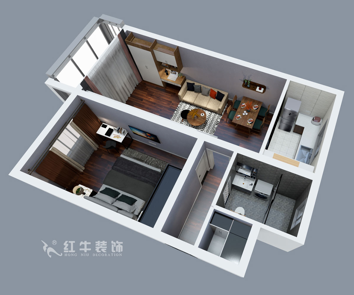 劉曉芳|長白街2號1-506-64㎡-現(xiàn)代風(fēng)格|2室2廳1衛(wèi)|老房裝修|定制家¥105600|全包10