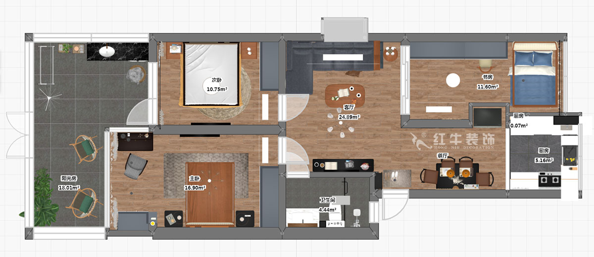 劉萍萍|鐘山山莊19-106-85㎡-北歐風格|3室2廳1衛(wèi)|老房裝修|定制家¥120360|全包12