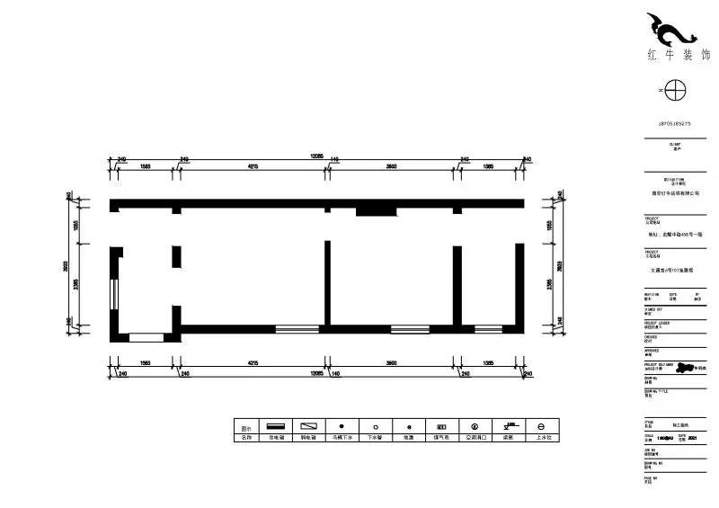 朱明琪|文昌宮6-101-45㎡-現(xiàn)代簡約風格|1室1廳1衛(wèi)|老房裝修|定制家¥84206|全包9萬|00_01原始結(jié)構(gòu)圖