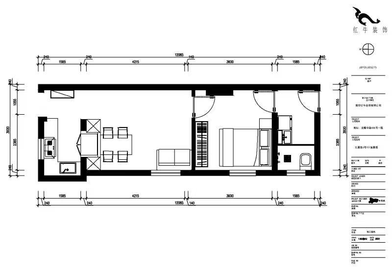 朱明琪|文昌宮6-101-45㎡-現(xiàn)代簡約風格|1室1廳1衛(wèi)|老房裝修|定制家¥84206|全包9萬|00_02平面布置圖