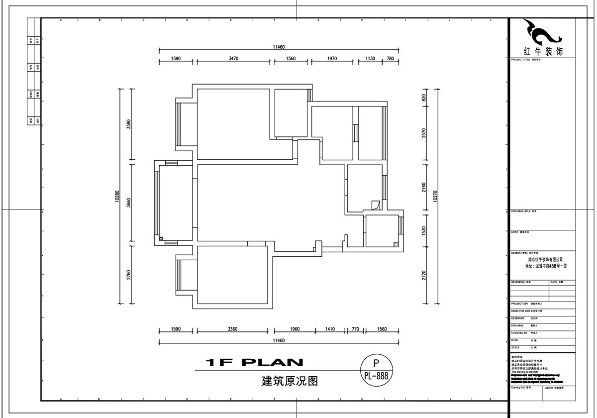 劉萍萍｜中南山錦花城10-1-802-97㎡-簡約風格｜3室2廳2衛(wèi)｜老房裝修｜定制家￥132780｜全包14萬｜00_01建筑原況圖