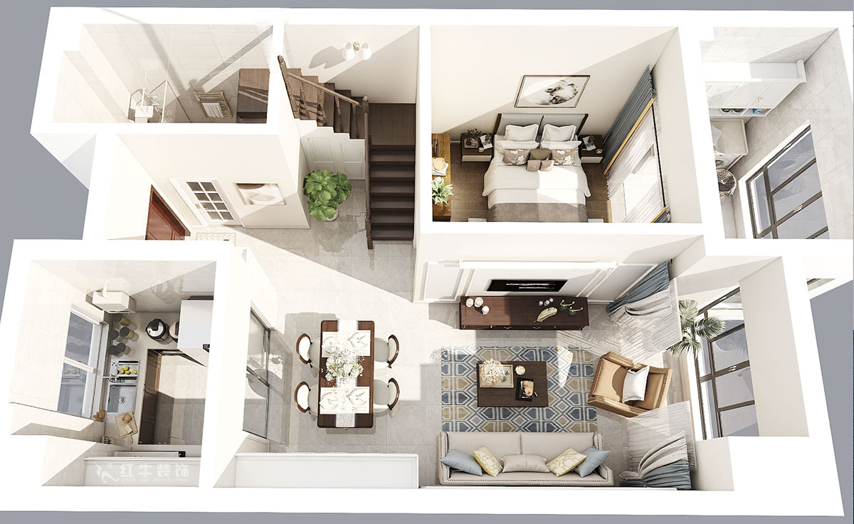 顧娟|仙林首望城5-1102-120㎡-簡(jiǎn)美風(fēng)格|3室2廳2衛(wèi)|新房裝修|定制家¥168000|全包18萬(wàn)|00_05一樓鳥(niǎo)瞰圖