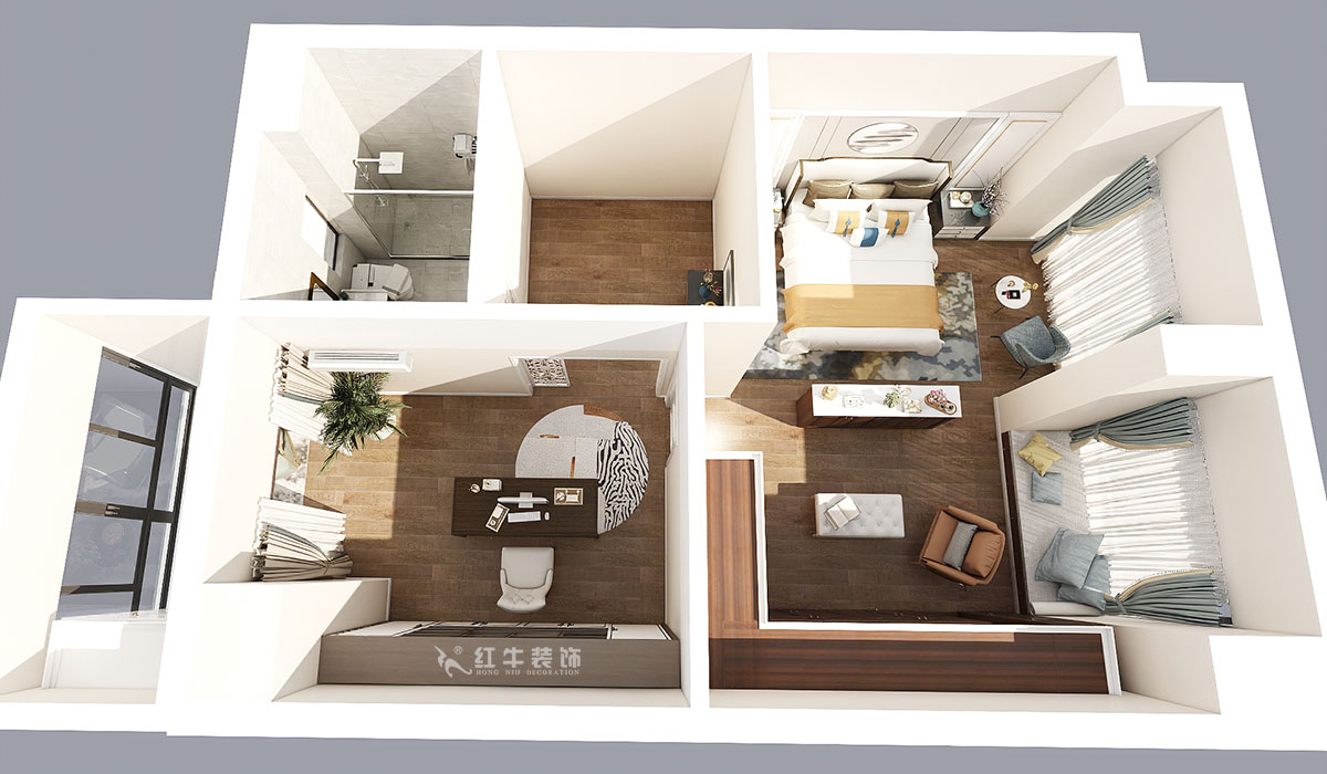 顧娟|仙林首望城5-1102-120㎡-簡(jiǎn)美風(fēng)格|3室2廳2衛(wèi)|新房裝修|定制家¥168000|全包18萬(wàn)|00_10二樓鳥(niǎo)瞰圖