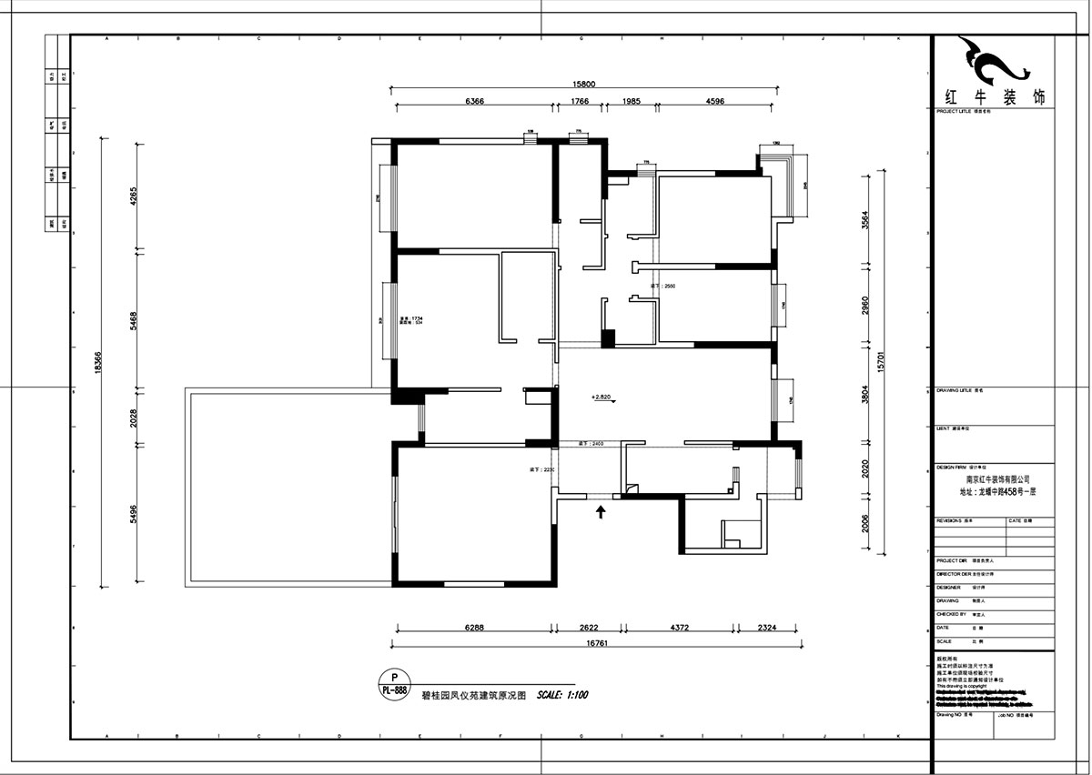 魏明花｜碧桂園鳳雅苑9-1004-260㎡-現(xiàn)代簡約風(fēng)格｜4室3廳3衛(wèi)｜毛坯房裝修｜定制家￥368533｜全包36萬｜00_01建筑原況圖