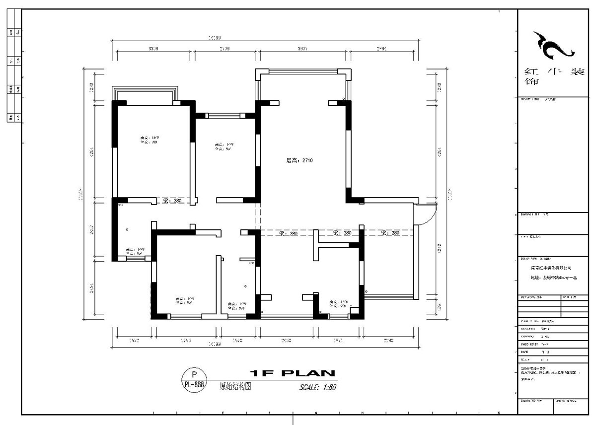 顧娟|帝源都-140㎡-現(xiàn)代簡(jiǎn)約風(fēng)格|4室2廳2衛(wèi)|工程造價(jià)19萬|00_01原始結(jié)構(gòu)圖-Model
