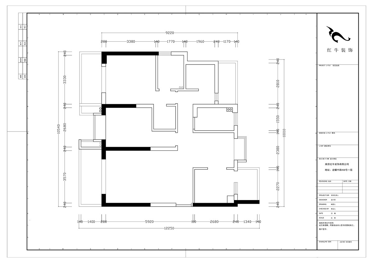 陸利民|燕江府5-104-125㎡-地中海風格|3室2廳2衛(wèi)|定制家¥201000|全包20萬|00_01原始結構圖