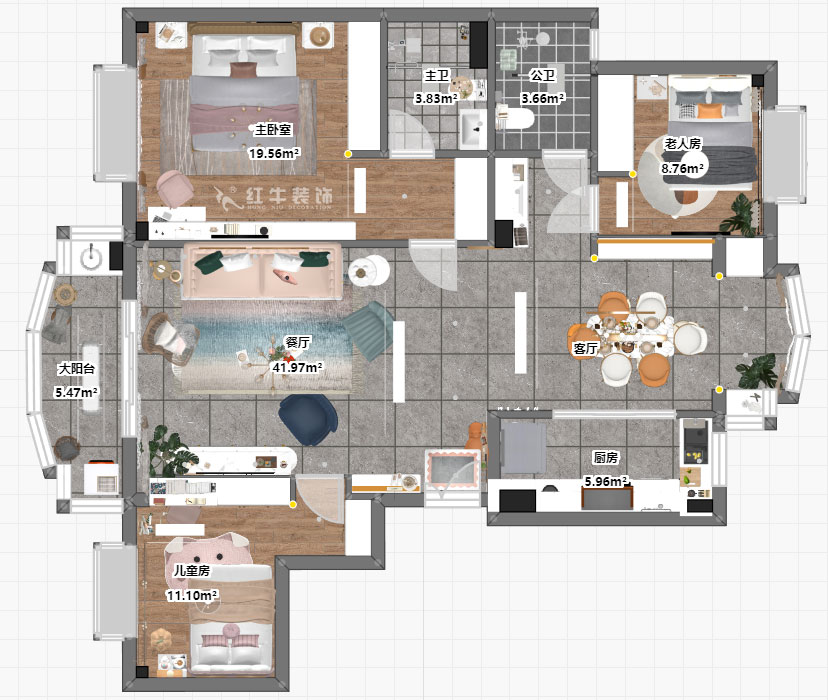 魏明花|明發(fā)濱江新城240-1-802-118㎡-現(xiàn)代簡約風(fēng)格|3室2廳2衛(wèi)|二手房裝修|定制家¥183000|全包18